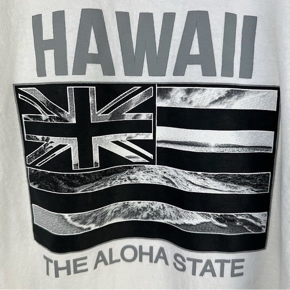 HAWAII The Aloha State White Cotton T-shirt Short-sleeve XL - Picture 4 of 7